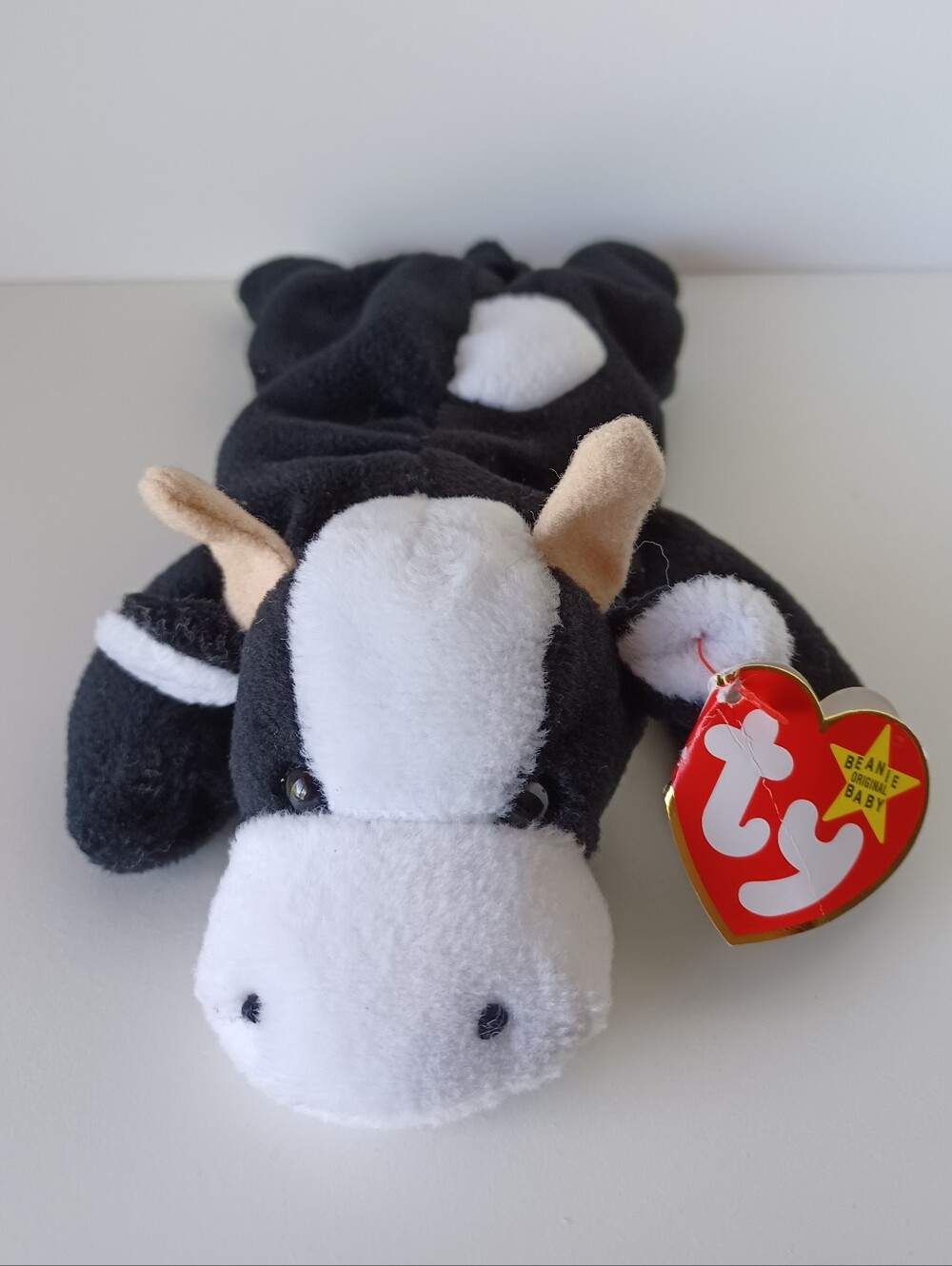 Vintage 1994 Daisy The Cow Ty Beanie Baby 90s Toy Collectible Plush Animal